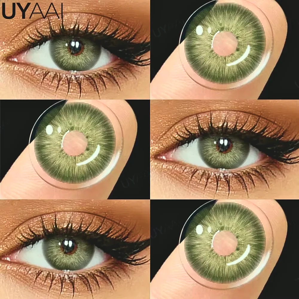 Vibrant Siri Green Cosmetic Contact Lenses - Enhancing Beauty with Bold Color