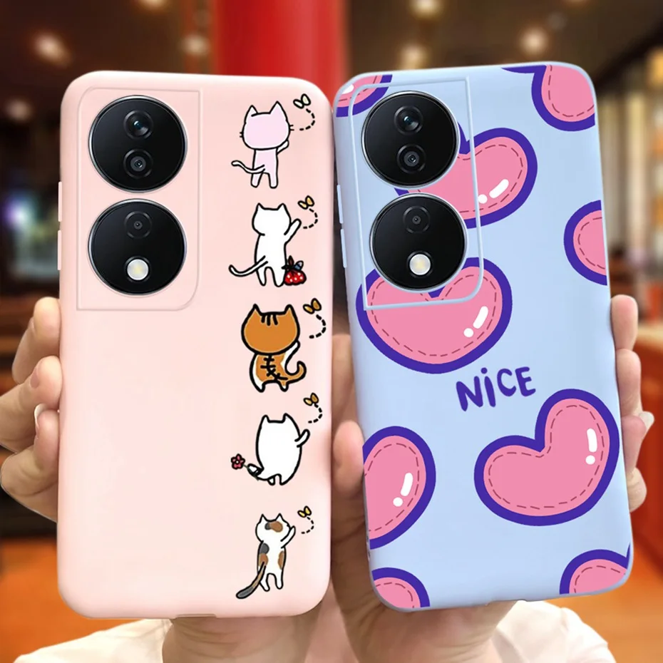 Lovely Printed Candy Color Phone Case - Soft Silicon TPU Shockproof Back Cover