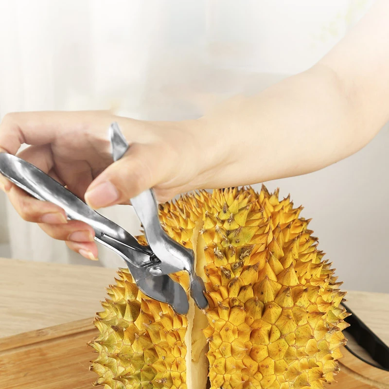 1Pc Durian Opener Manual Durian Peel Breaking Tool for Restaurant Grocery Party Stainless Steel Fruit Shelling Open Tool