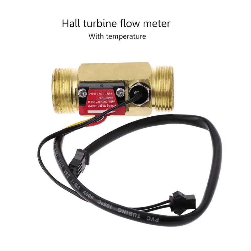 Liquid Flow Sensor Switch Liquid Flow Switch G3/4 Water Sensor Water with Temp