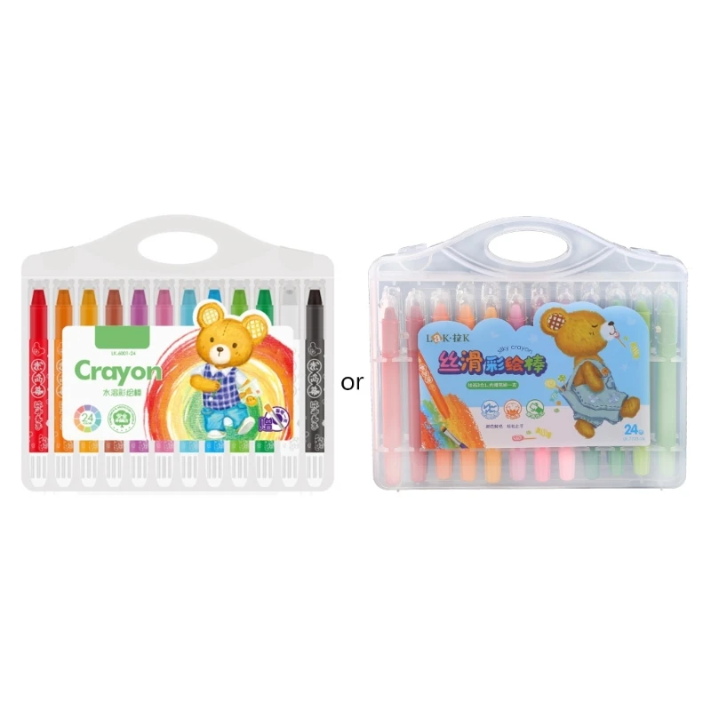 

Durable Crayon Large Capacity Painting Tools Water Soluble 12/24/36/48 Colors Dropship