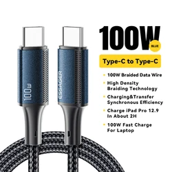 Essager 100W USB - C to USB - C Fast Charging Cable - 1m (Blue)