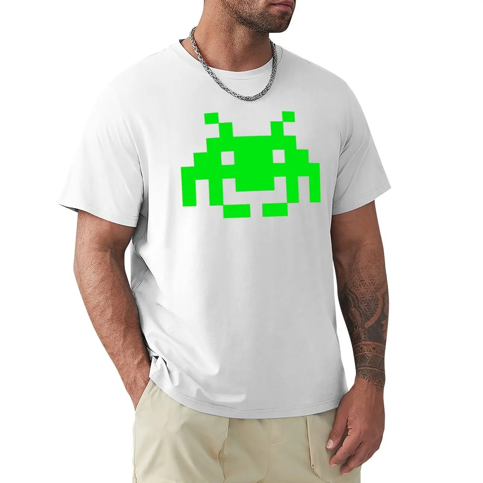 T-Shirt Space Invader Per Magliette Da Uomo Boy Blacks