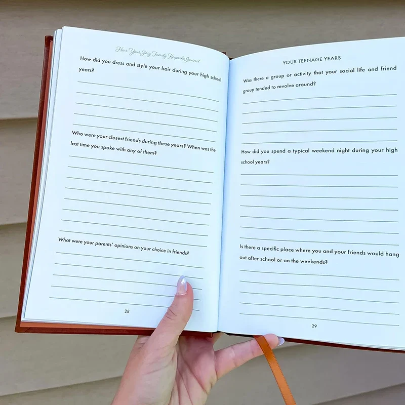 Mom, I Want To Hear Your Story Leather Hardcover Ribbon Bookmark Mom Tell Me Your Life Story Journal Meaningful Memory Journal 5