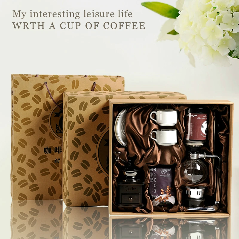 

Siphon Luxury Coffee Grinder Box Cup Set Manual Barista Accessories Storage Coffee Afternoon Tea Porcelana Kitchen Tools