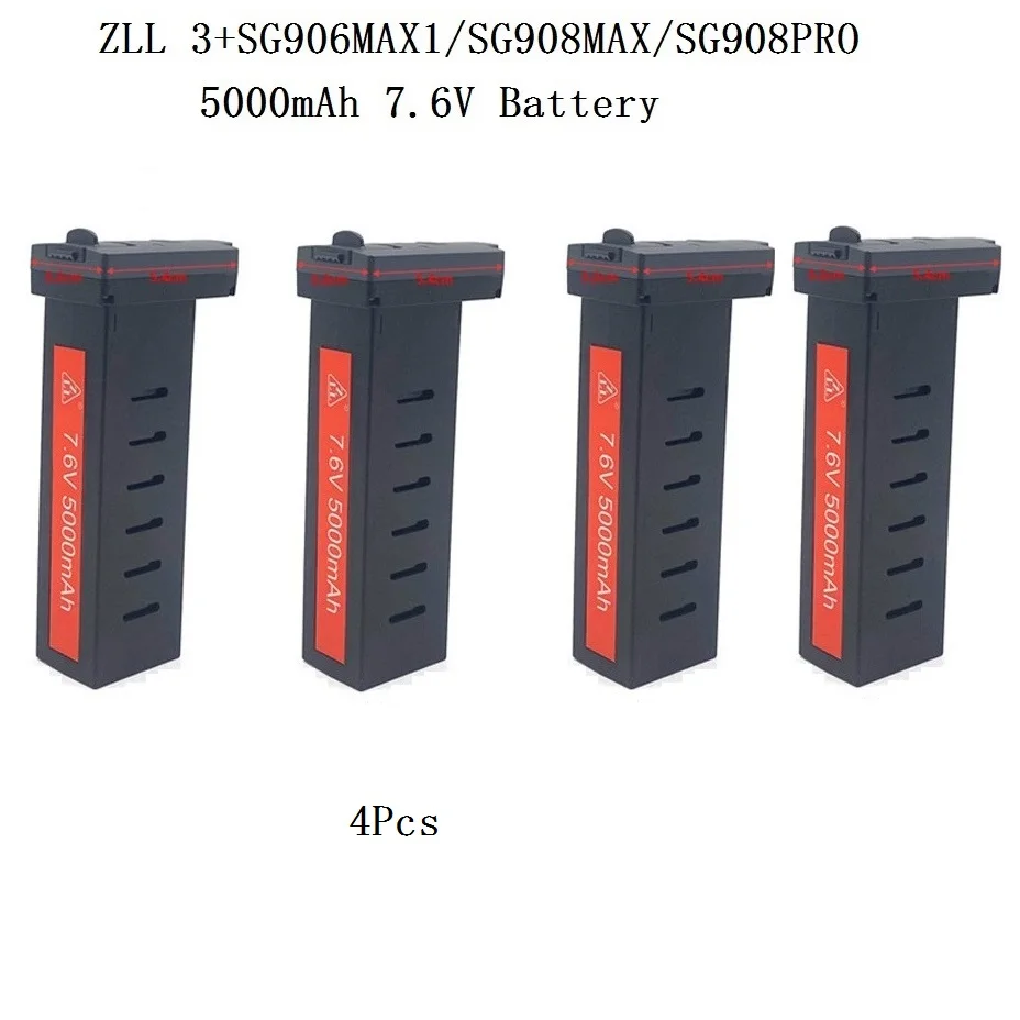 

5000mAh Professional Drone Intelligent Flight Battery ZLL 3+ SG906MAX1/SG908MAX/SG908PRO 7.6V Battery Pilot Lamp