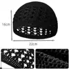 Solid Color Crochet Beanie Hats Unisex Stretchy Handmade Cotton Skull Cap Winer Warm Knitted Kufi Hat for Muslim 6