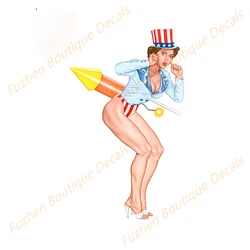 Fuzhen – autocollants créatifs en vinyle pour voiture, accessoires extérieurs pour voiture de fille, pare soleil, Pin Up, Boutique 
