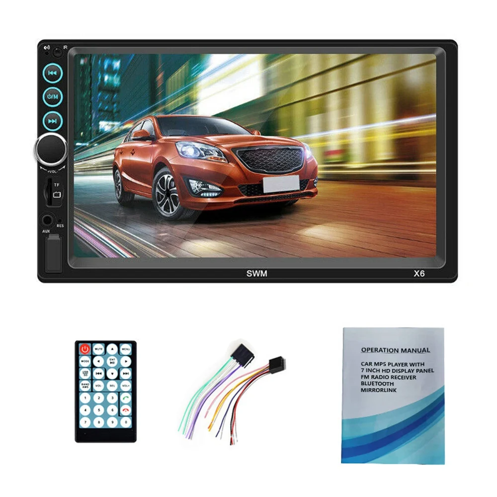 

Автомагнитола 2 Din, 7-дюймовая стереомагнитола MP5, Bluetooth, сенсорная USB-связь, зеркальная магнитола для GPS