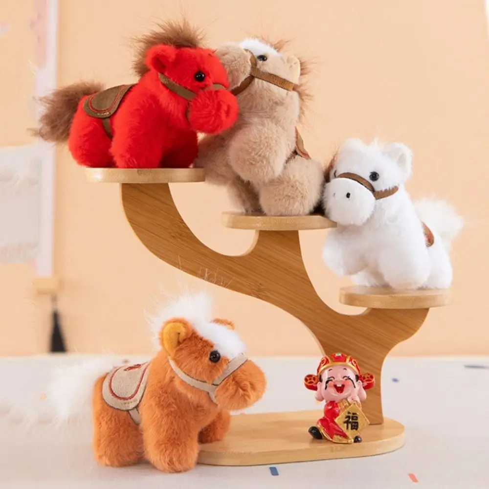 Cute Mini Horse Pendant Fluffy Texture Kawaii Year of The Horse Plush Toy 13cm Plush Toys Plush Horse Doll Pendant