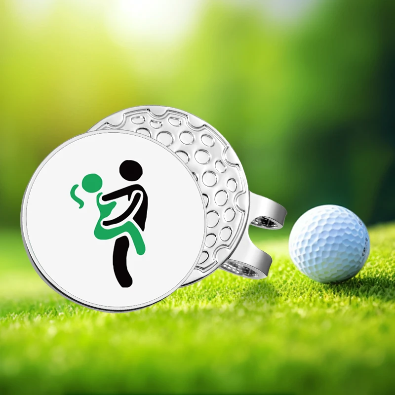 Funny Golf Hat Clip with Enamel Magnetic Ball Marker 0.98inch Golf Cap Clip Novelty Accessories Gifts for Dad Papa Husband golf ball mark,golf hat clip