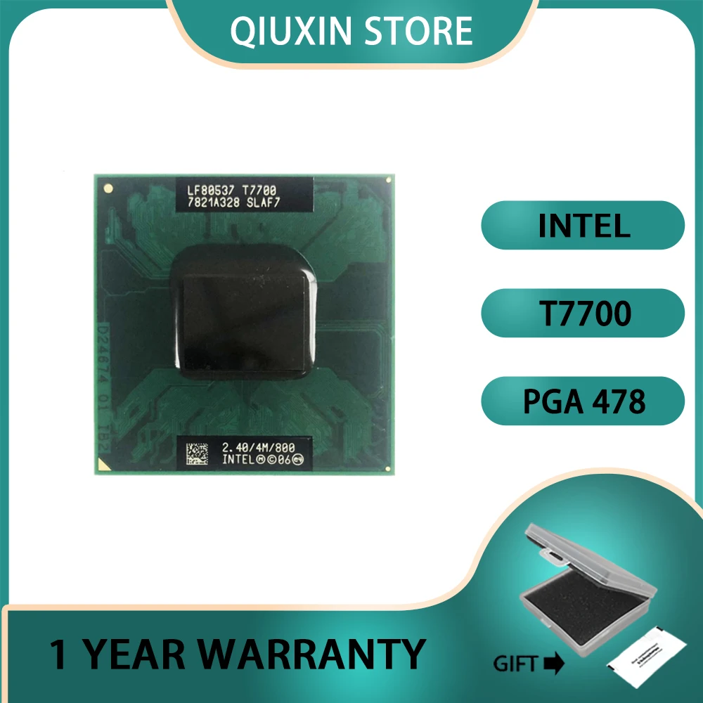 Procesador de CPU PGA478, ordenador portátil core T7700 para Intel ...