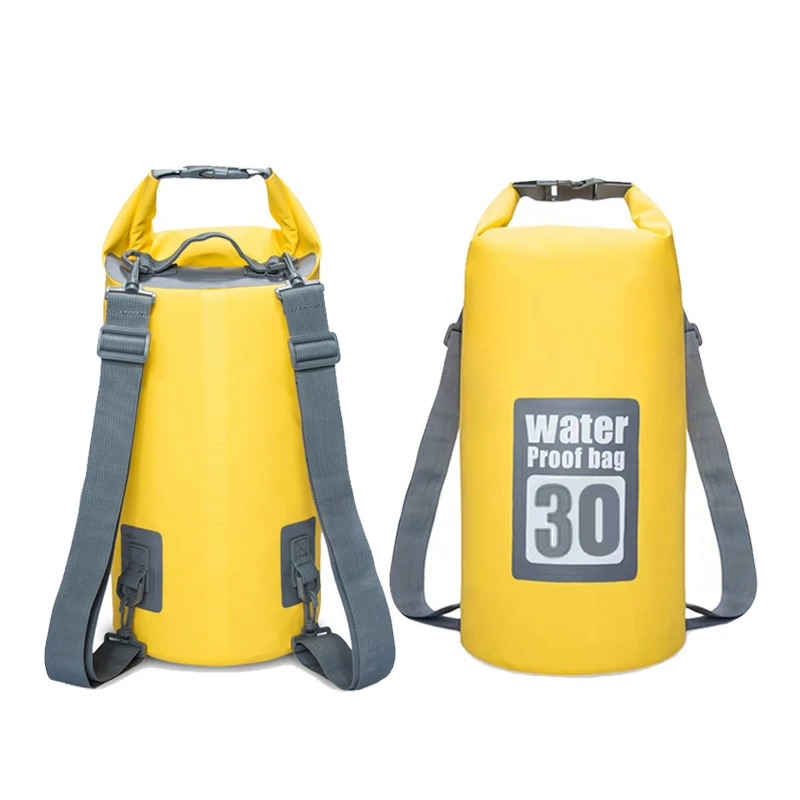 5L/10L/15L/20L/30L Double Shoulder Waterproof Storage Dry Sack Bag For Canoe Kayak Rafting Swimming Outdoor Sport Backpack dry bag waterproof bag