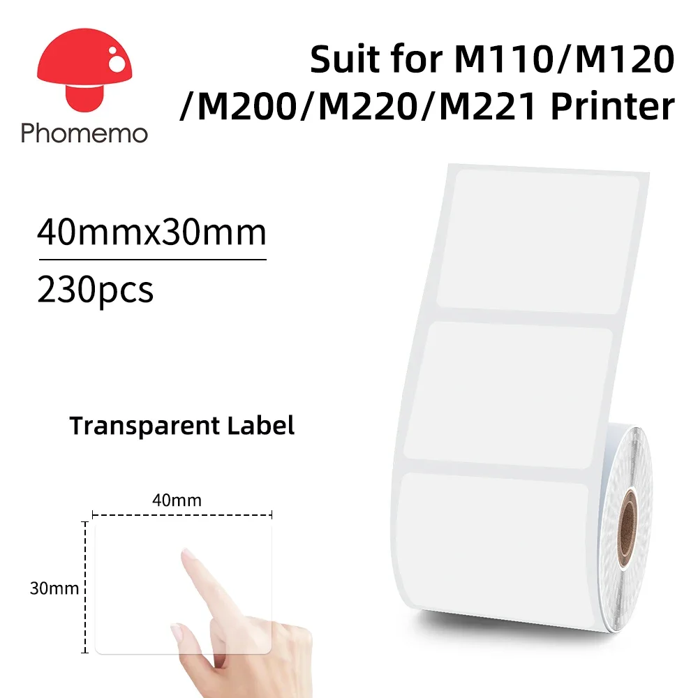 Silver Waterproof Thermal Adhesive Labels, 40x30mm, for Compact Label Printers