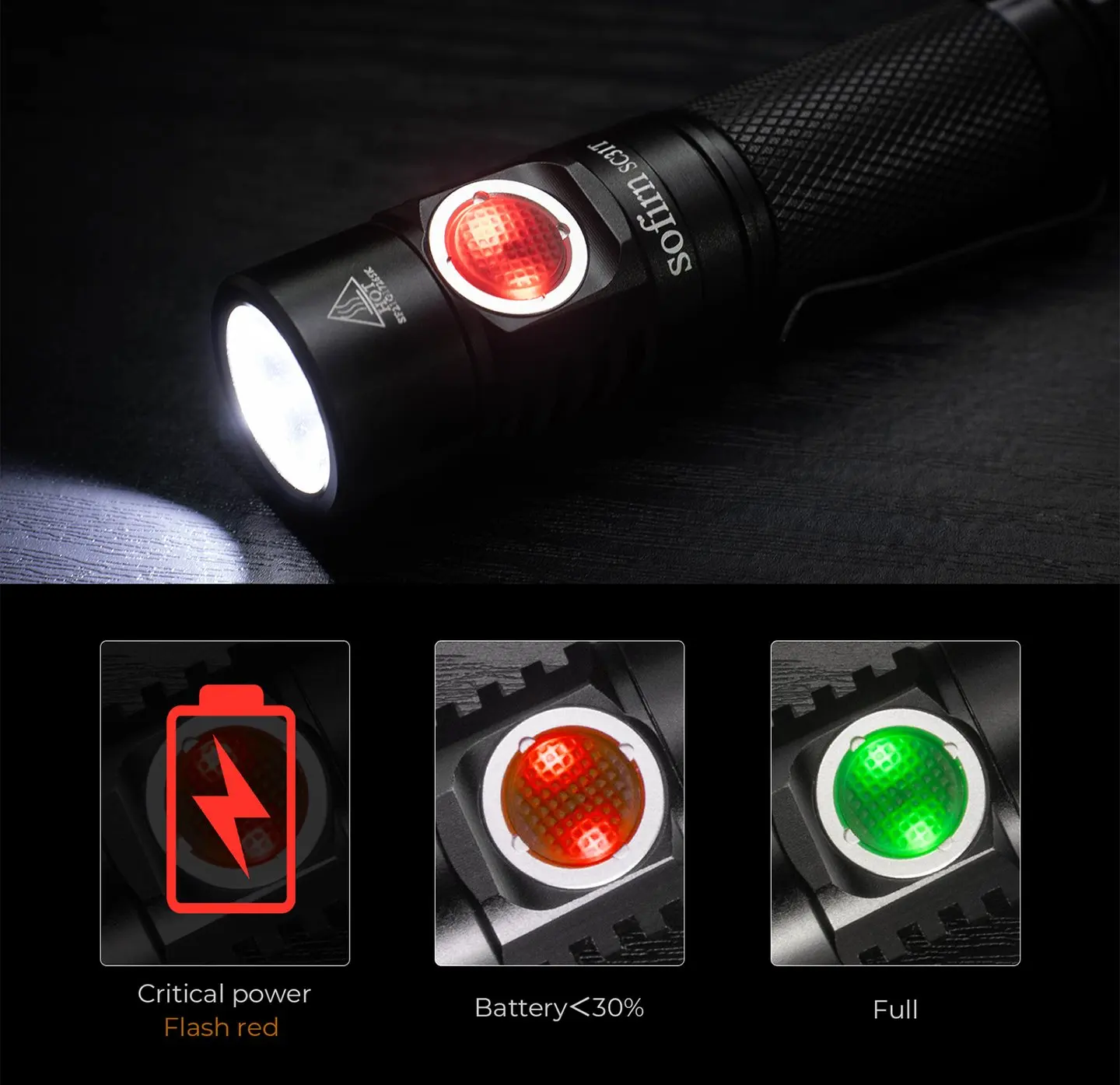 Sofirn linterna táctica SC31T luz LED recargable por USB C, SST40, 2000LM, 5000K/6500K|Linternas y antorchas| AliExpress