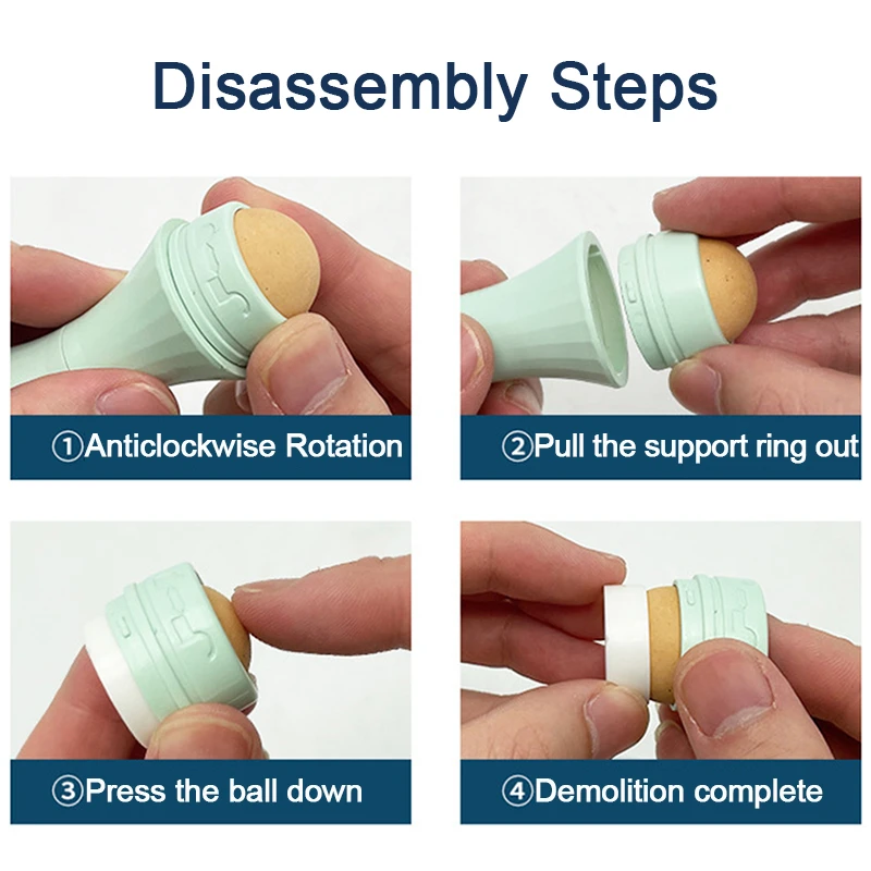 Small Waist Face Oil Absorbing Roller Volcanic Stone Blemish Remover Face T-zone Oil Removing Rolling Stick Ball Summer Shiny