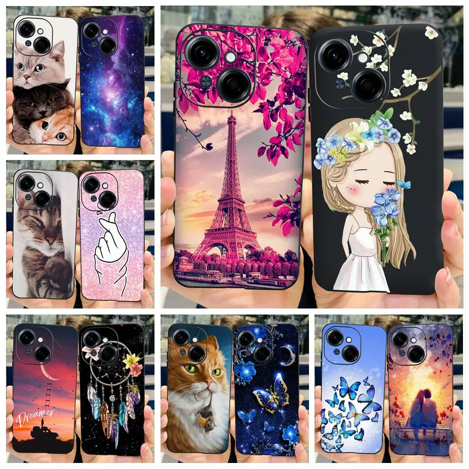 Luxury Painted Soft Silicone Case for Tecno Spark Go 2025 and Pop 9