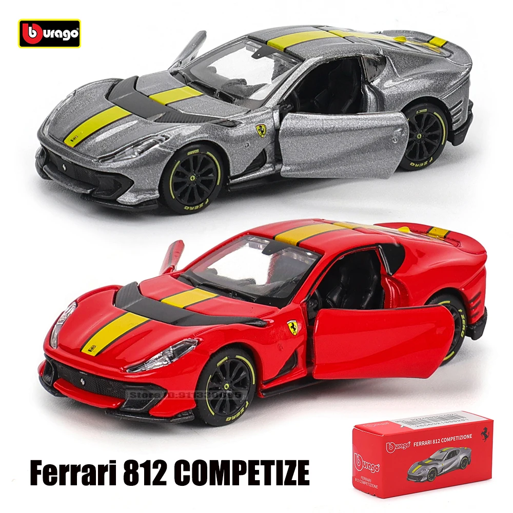 Bburago 1: 64 Ferrari series Multiple choices SP3 812 ENZO F40 F12TDF SF90 458 Car Die Casting Model Children's Gift Toy 2