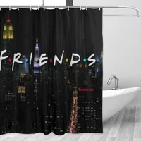 Friends Tv Show Shower Curtain Waterproof Bathroom Decor Durable Polyester Bath Curtain with Hooks Bathroom Screen Bathtub Decor 1