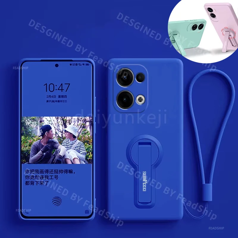 Shockproof Silicone Phone Case with Screen Protector and Holder Bracket