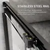 44""-48"" W X70 H Tri-Fold Sliding Shower Door, Glass Shower Door With 1/4"" (6Mm) Clear Sgcc Tempered Glass,Matte Black 5