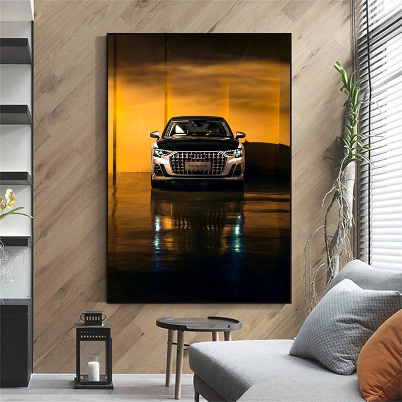 The Only Time You Can Look Back Quote Audi Luxury Sports Car Wall Art –  Aesthetic Wall Decor