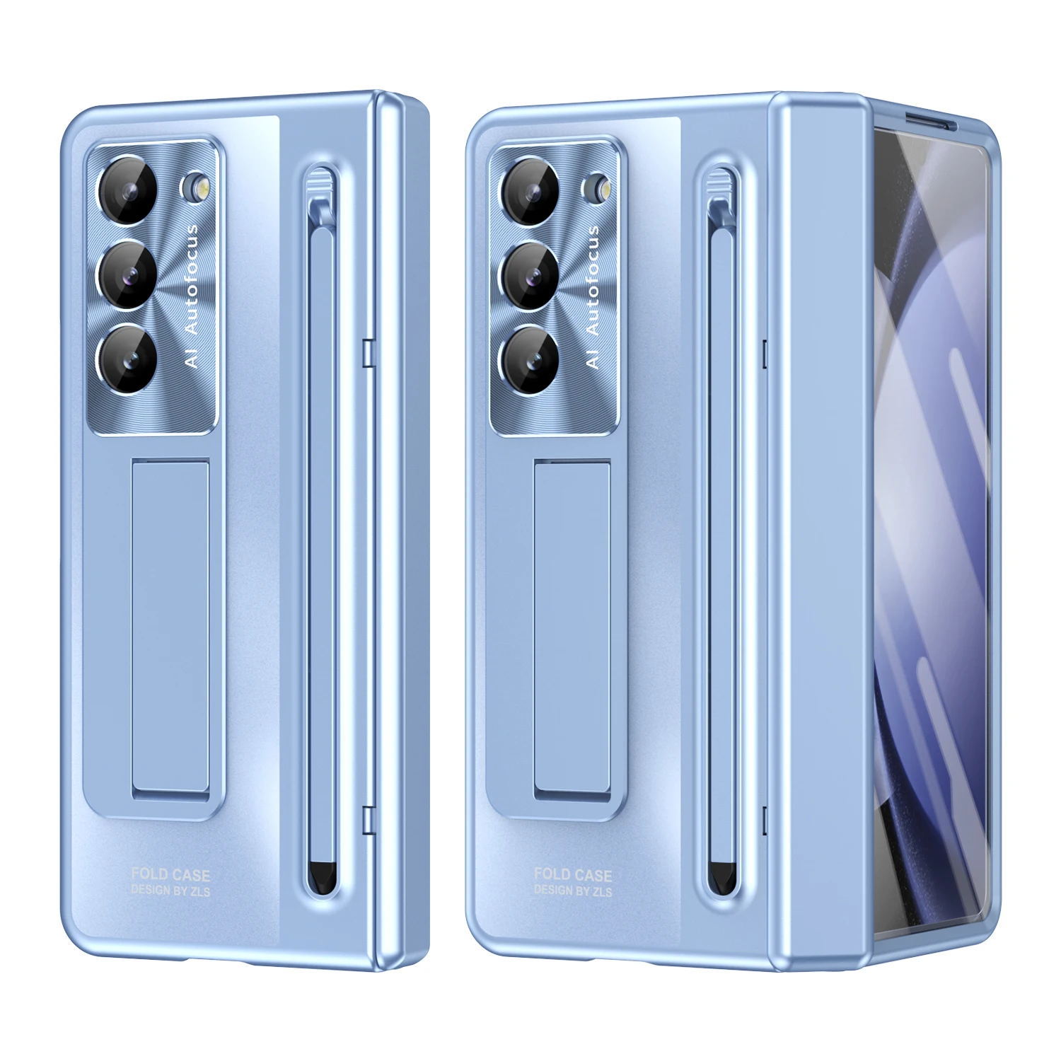 Touch Pen Case with Kickstand & Full Protection Tempered Glass Film