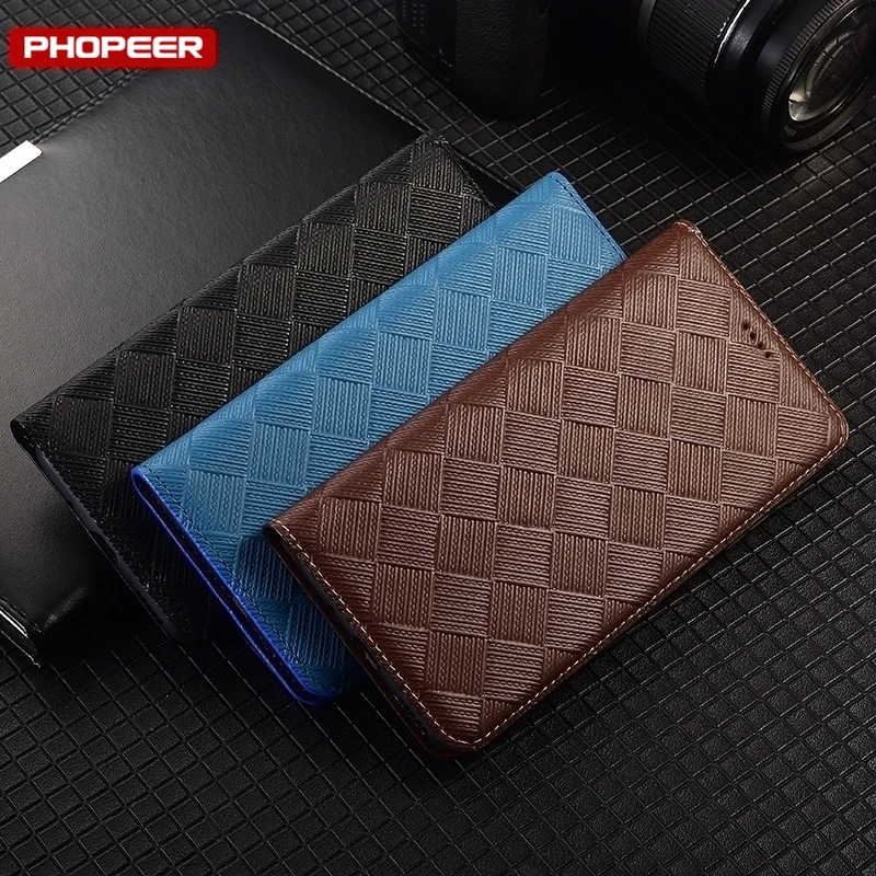 Premium Genuine Leather Flip Wallet Phone Case - Elegant and Durable Design