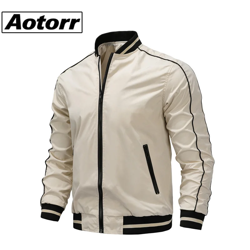 

2023 Baseball Jacket Men Spring Autumn Windproof Streetwear Fashion Slim Fit Bomber Jackets College Loose Patchwork Thin Coat