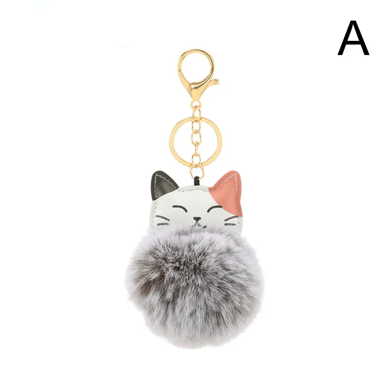 

1PC Cute Keychains Key Ring Cat Hairball Keychain Bag Accessories Fashion Bag Pendant Car Keychain