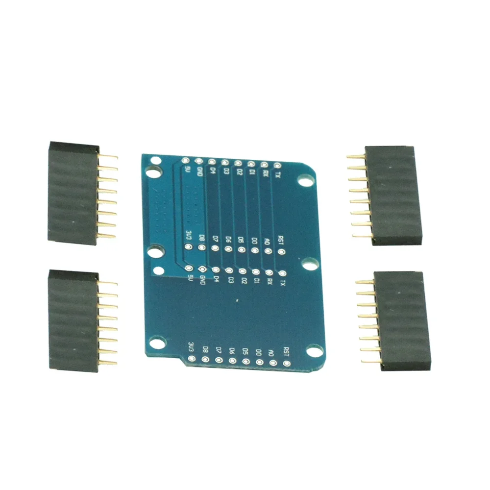 

For Wemos D1 Mini Double Socket Dual Base Shield D1 Mini NodeMCU ESP8266 Development Base Board 3.3V With Pins NEW