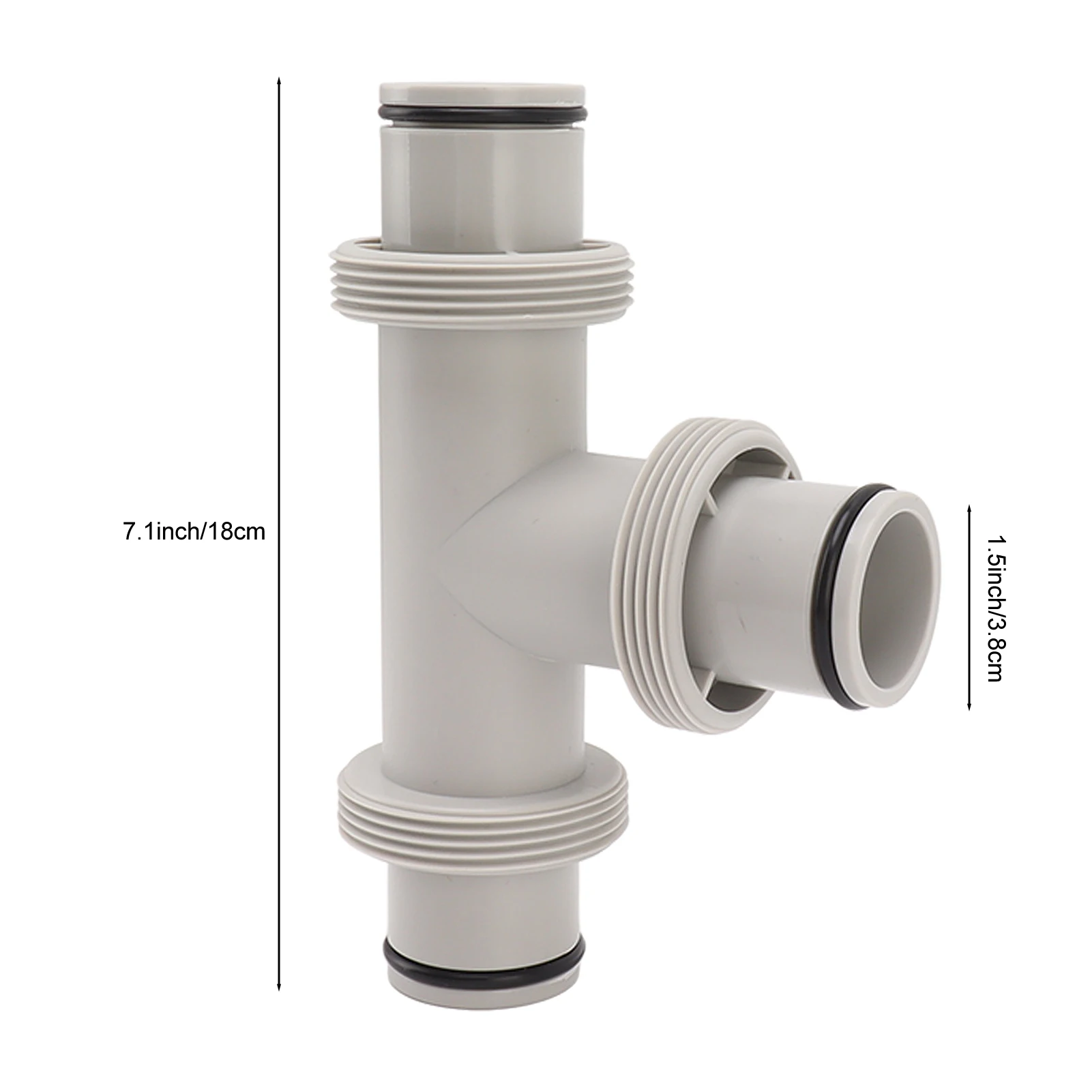 Swimming Pool Accessory Split Hose Plunger Valve 2 in 1 with 3 Washers