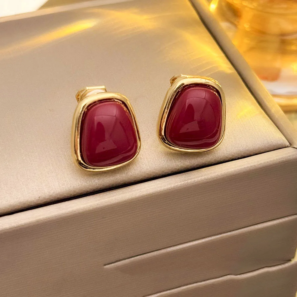 Ear Clip Earrings Clip Earrings Ear Clip Non Pierced Resin Jewelry Earcuffs For Women Simple Geometric Clip On Earrings Aretes Para Mujer
