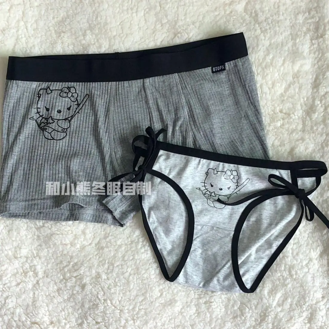 3pcs Y2k Hello Kitty Couples Underpants Pure Cotton Breathable Cute  Interesting Men Women Underwear Anime KT