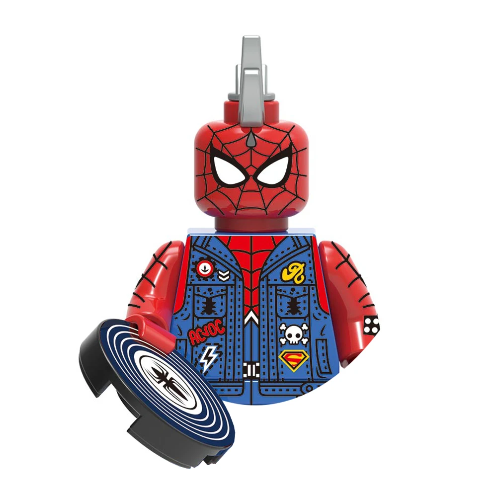 Brand DISNEY Spiderman Spider-Gwen Building Block Doctor Octopus Mysterio Miles Morales Lizard Electro Action Figure Kid Toys