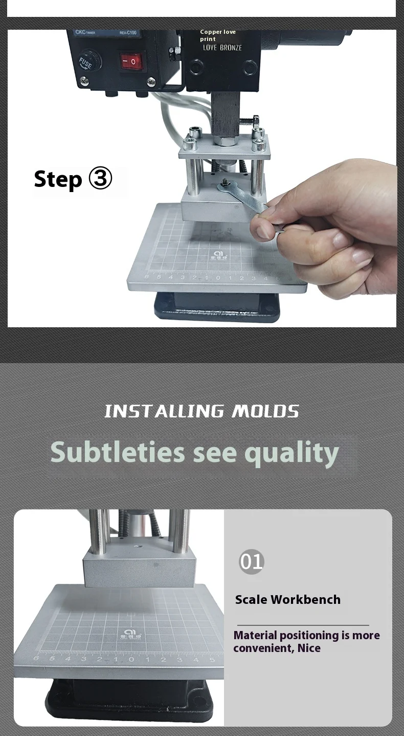 Manual Leather Press Stamping Machine Hand-Punch Die-Cutting Machine DIY Leather