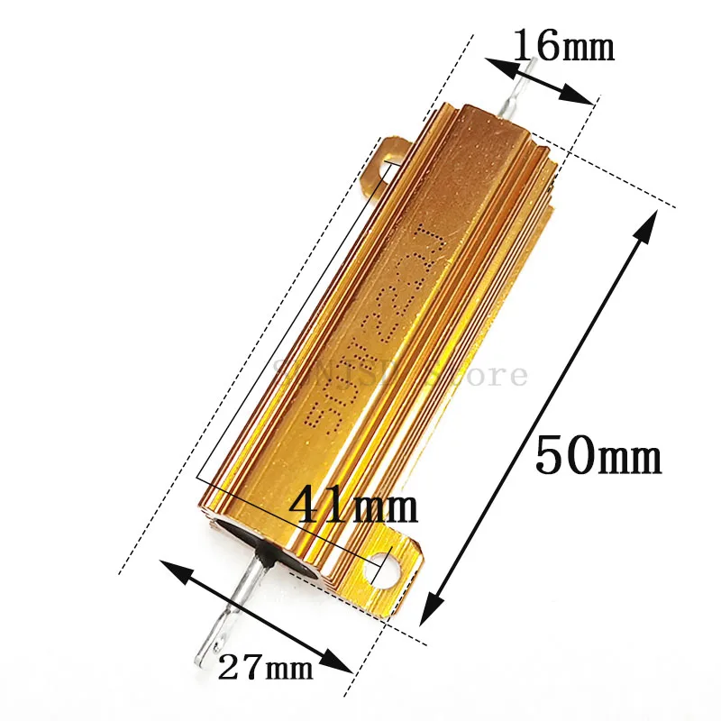 New Aluminum Power Metal Shell Case Wirewound Resistor 25W 50W 100W 500R 510RJ 560R 600R 620R 680R 750R 800R Ohm RX24 Resistance