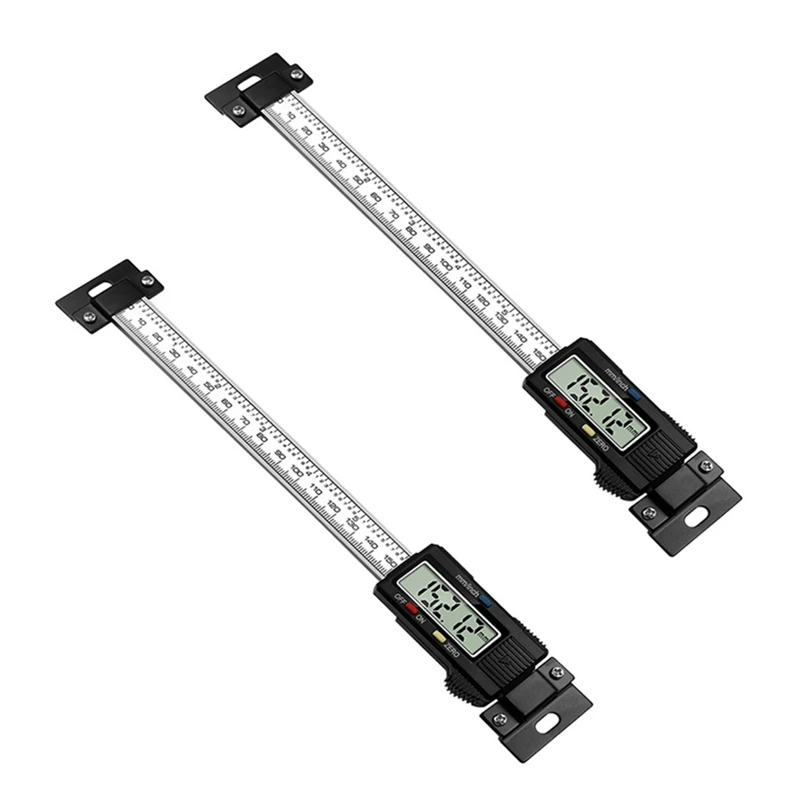 

2X Stainless Steel Horizontal Vertical Digital Display Ruler LCD Display Level Caliper 0-15CM