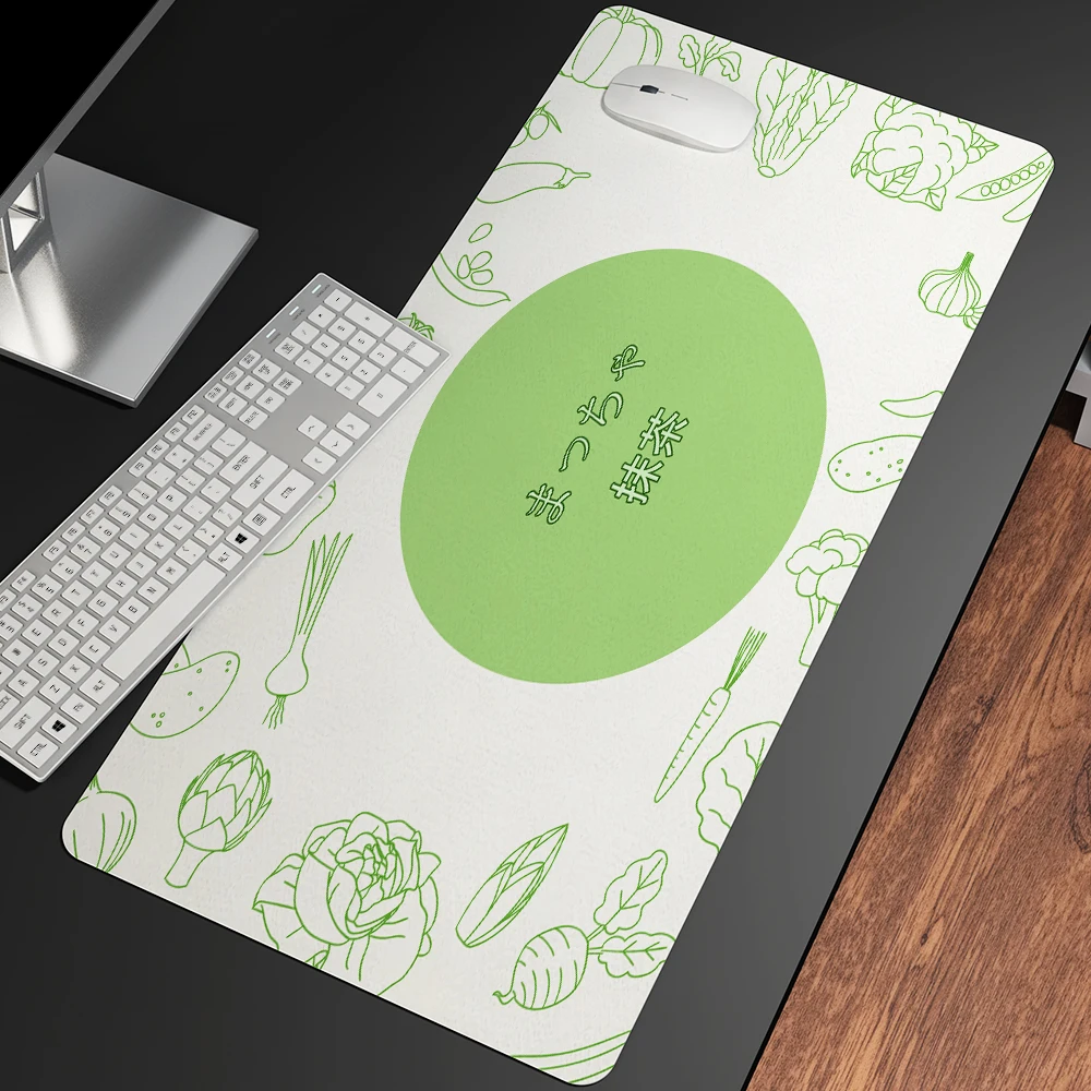 Cute Anime Mouse Pad Mause Mat Cha Green Office Desk Mat Computer Desk Mat Mousepad Kawaii Accessori Per Ufficio Pc Table Rug Xxl