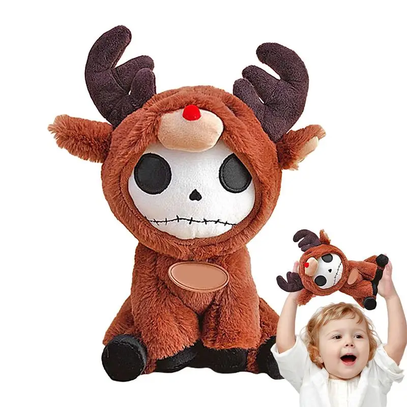 

Elk Plush Cute Elk Skeleton Plush Doll Cute And Adorable Home Decoration Animal Pillow For Kids Children Gift