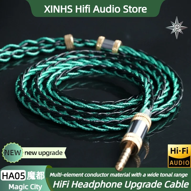 Xinhs-hifiオーディオケーブル,ヘッドフォン用,マルチエレメント