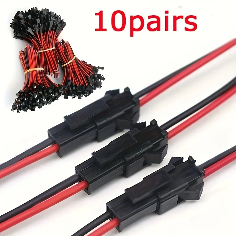 10 Pairs 2Pin Plug Socket Male To Female Wire Connector LED Strips
