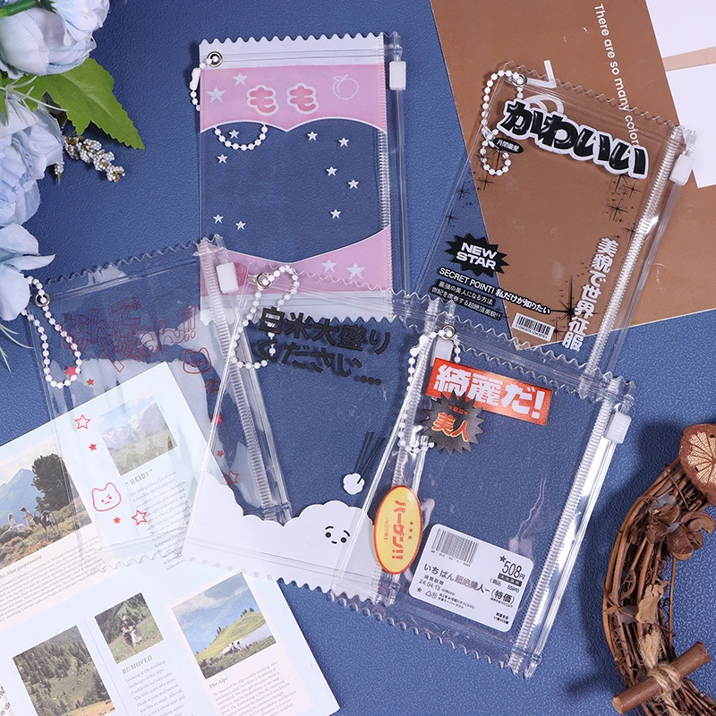 1Pc Cute Transparent Candy Bag Props Badge Storage Display Bag Pendant Protective Shell Card Sleeves Holder,storage bag