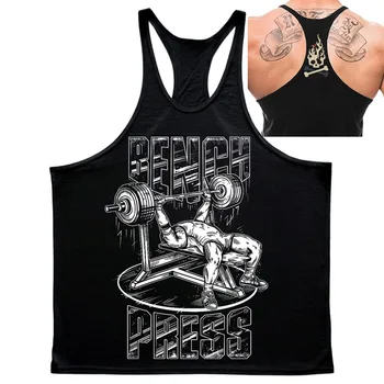 Palestra Top Camicia da uomo Uomo Muscolo T-shirt allentata Fitness Bodybuilding Stringer Vest Abbigliamento Abbigliamento Canotte da uomo T-shirt muscolose