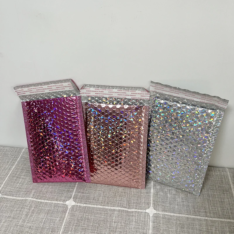 Bulk Pack of 50 Pink Bubble Padded Envelopes for Secure Shipping and Gift Packaging