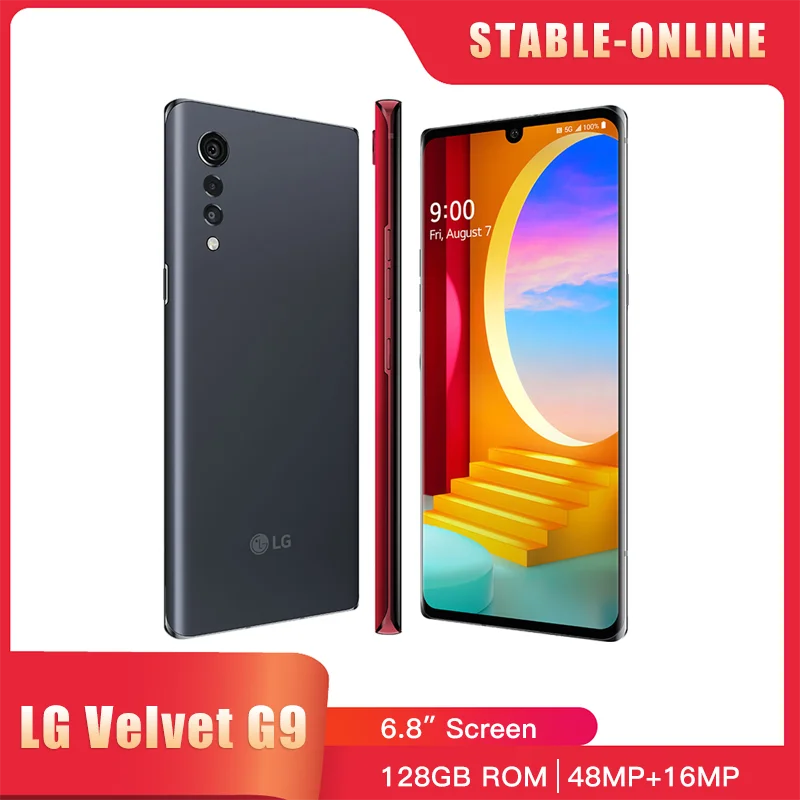 

Original LG G9 G900TM G900N 5G Mobile Phone 6.8'' 6GB RAM 128GB ROM Triple Camera CellPhone 4G LTE Octa Core Andriod SmartPhone