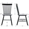 Windsor Dining Chairs Set of 6 Armless Dining Room Chair with Spindle Back,Farmhouse Side Chair,Solid Wood 2