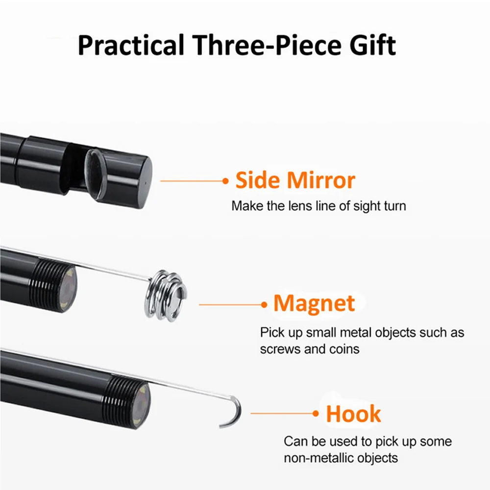 5.5mm 7mm Endoscope Camera HD Waterproof Micro IP67 Endoscopic for Android Smartphone Mobile Cars Industrial USB Type C Cameras 6
