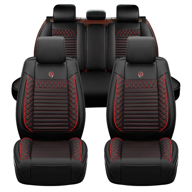 Housses de siège auto complètes, avant et arrière, universelles pour voiture, SUV, berline, fourgonnette, housses intérieures automobiles en tissu 1