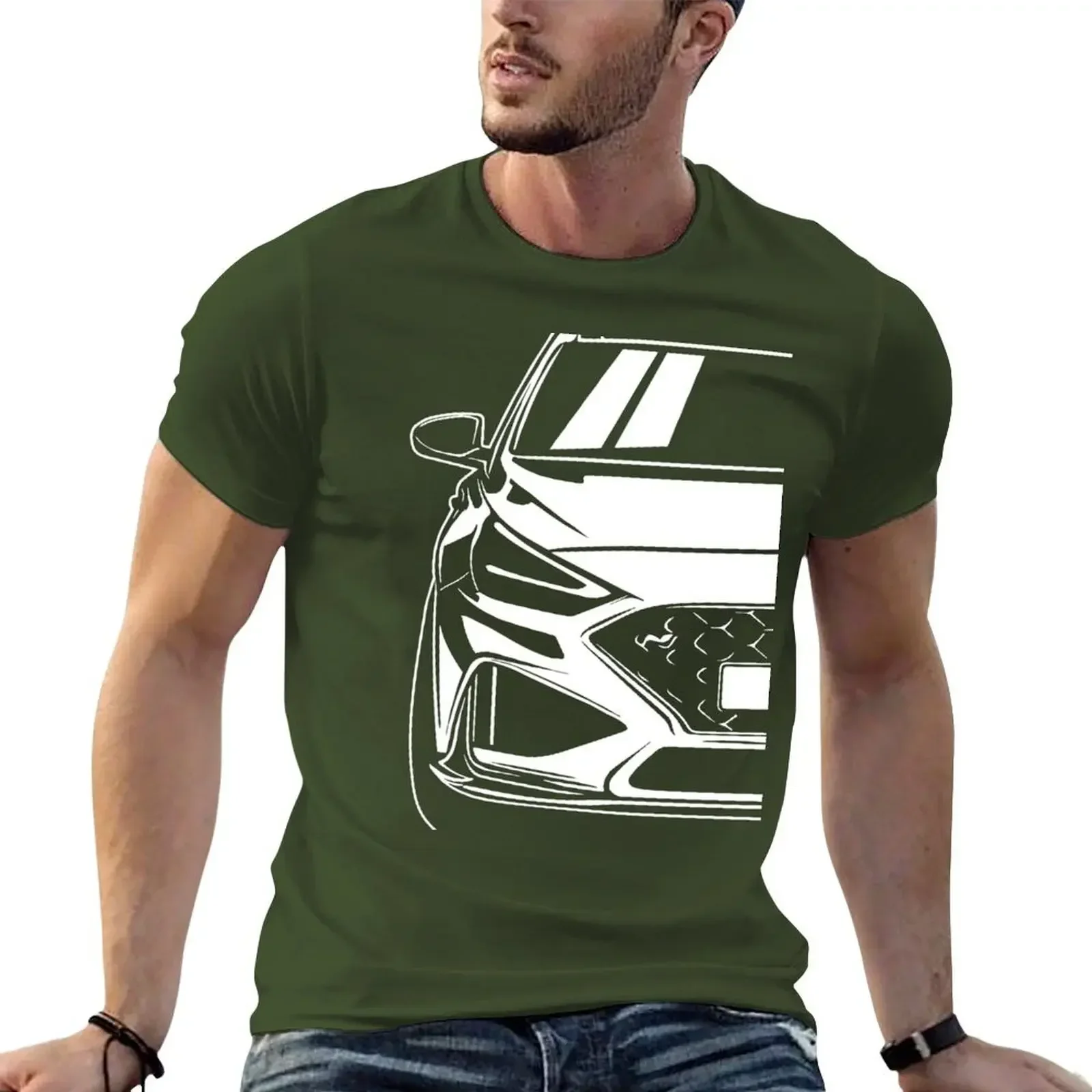 Car Illustration of a i30N i30 T-shirt sweat blanks heavy weight t